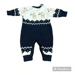 Zoerea baby boy reindeer jumpsuit